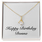 Happy Birthday Donna - 18K Yellow Gold Finish Alluring Beauty Necklace