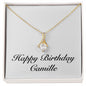 Happy Birthday Camille - 18K Yellow Gold Finish Alluring Beauty Necklace
