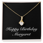 Happy Birthday Margaret v2 - 18K Yellow Gold Finish Alluring Beauty Necklace