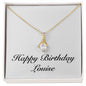 Happy Birthday Louise - 18K Yellow Gold Finish Alluring Beauty Necklace