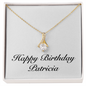 Happy Birthday Patricia - 18K Yellow Gold Finish Alluring Beauty Necklace