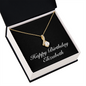 Happy Birthday Elizabeth v2 - 18K Yellow Gold Finish Alluring Beauty Necklace