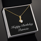 Happy Birthday Patricia v2 - 18K Yellow Gold Finish Alluring Beauty Necklace