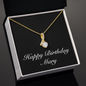 Happy Birthday Mary v2 - 18K Yellow Gold Finish Alluring Beauty Necklace