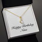 Happy Birthday Nina - 18K Yellow Gold Finish Alluring Beauty Necklace