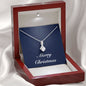 Merry Christmas v08 - Alluring Beauty Necklace With Mahogany Style Luxury Box
