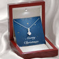 Merry Christmas v05 - Alluring Beauty Necklace With Mahogany Style Luxury Box