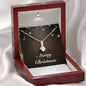 Merry Christmas v06 - Alluring Beauty Necklace With Mahogany Style Luxury Box