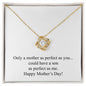 Happy Mother's Day (Funny) 003 - 18K Yellow Gold Finish Love Knot Necklace