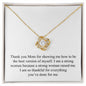 Happy Mother's Day (From Daughter) 001 - 18K Yellow Gold Finish Love Knot Necklace