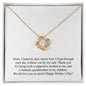 Happy Mother's Day (From Daughter) 006 - 18K Yellow Gold Finish Love Knot Necklace