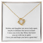 Happy Mother's Day (From Daughter) 003 - 18K Yellow Gold Finish Love Knot Necklace