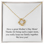Happy Mother's Day 023 - 18K Yellow Gold Finish Love Knot Necklace
