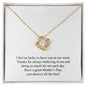 Happy Mother's Day (From Son) 006 - 18K Yellow Gold Finish Love Knot Necklace