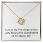 Happy Mother's Day 009 - 18K Yellow Gold Finish Love Knot Necklace