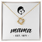 Mama, Est. 1971 - 18K Yellow Gold Finish Love Knot Necklace