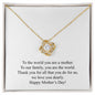 Happy Mother's Day (From Husband) 001 - 18K Yellow Gold Finish Love Knot Necklace