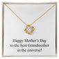 Happy Mother's Day (For Grandma) 009 - 18K Yellow Gold Finish Love Knot Necklace