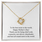 Happy Mother's Day 011 - 18K Yellow Gold Finish Love Knot Necklace