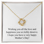 Happy Mother's Day 010 - 18K Yellow Gold Finish Love Knot Necklace