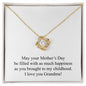 Happy Mother's Day (For Grandma) 005 - 18K Yellow Gold Finish Love Knot Necklace