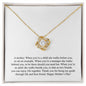 Happy Mother's Day (From Daughter) 004 - 18K Yellow Gold Finish Love Knot Necklace