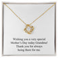 Happy Mother's Day (For Grandma) 006 - 18K Yellow Gold Finish Love Knot Necklace