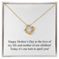 Happy Mother's Day (From Husband) 003 - 18K Yellow Gold Finish Love Knot Necklace