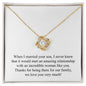 Happy Mother's Day (For Mother In Law) 006 - 18K Yellow Gold Finish Love Knot Necklace