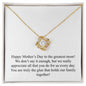 Happy Mother's Day 006 - 18K Yellow Gold Finish Love Knot Necklace