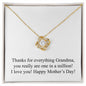 Happy Mother's Day (For Grandma) 002 - 18K Yellow Gold Finish Love Knot Necklace