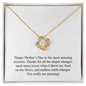 Happy Mother's Day 019 - 18K Yellow Gold Finish Love Knot Necklace