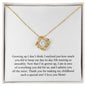 Happy Mother's Day (From Daughter) 007 - 18K Yellow Gold Finish Love Knot Necklace