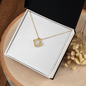 18K Yellow Gold Finish Love Knot Necklace
