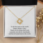 Happy Mother's Day 011 - 18K Yellow Gold Finish Love Knot Necklace