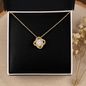 18K Yellow Gold Finish Love Knot Necklace v2