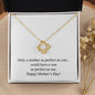 Happy Mother's Day (Funny) 003 - 18K Yellow Gold Finish Love Knot Necklace