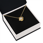 18K Yellow Gold Finish Love Knot Necklace v2