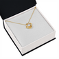 18K Yellow Gold Finish Love Knot Necklace