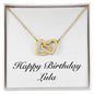 Happy Birthday Lula - 18K Yellow Gold Finish Interlocking Hearts Necklace