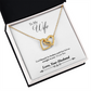 006 To My Wife - 18K Yellow Gold Finish Interlocking Hearts Necklace