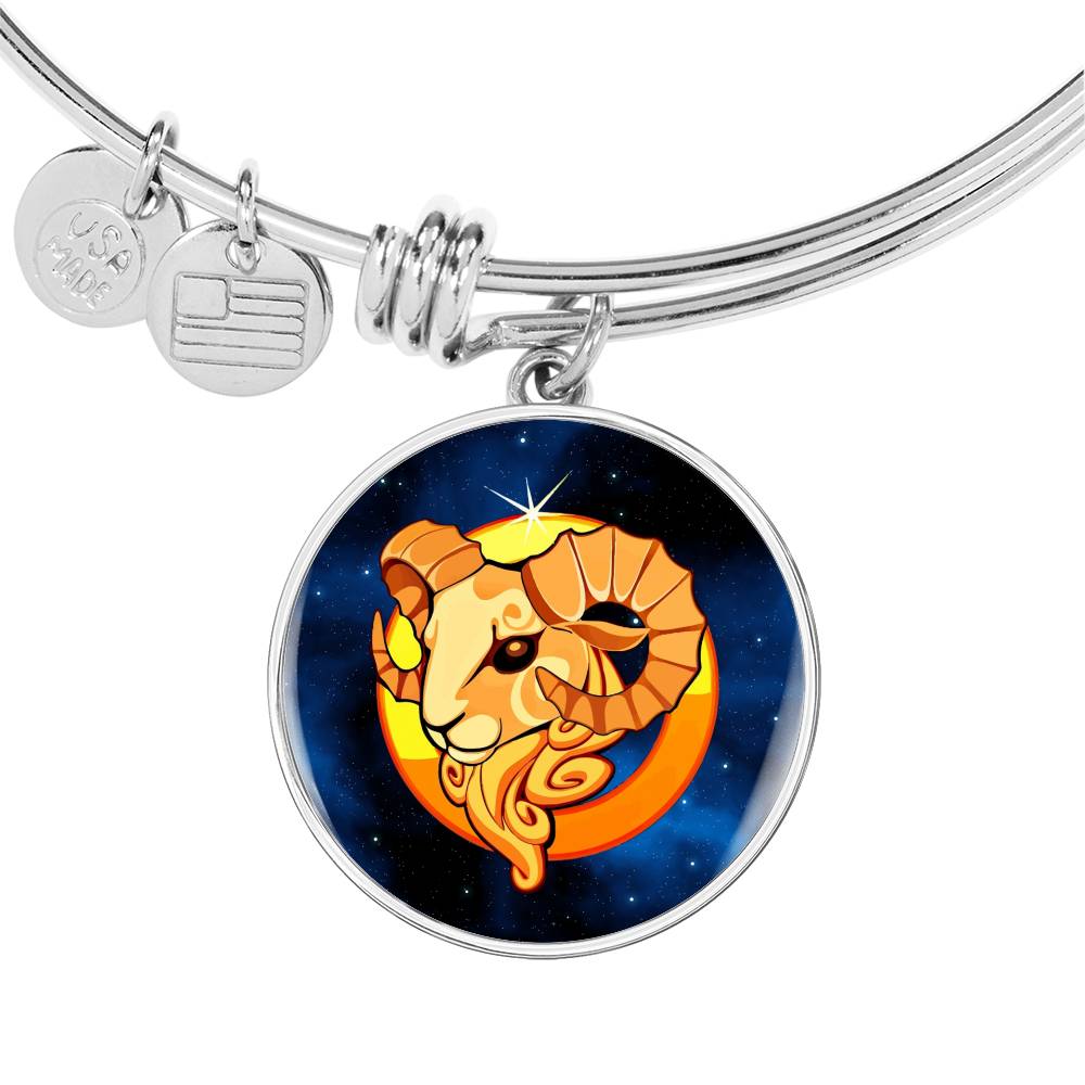 Zodiac Sign Aries - Bangle Bracelet