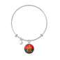 Stylized Tryzub And Red-Black Flag - Bangle Bracelet - Unique Gifts Store