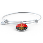 Stylized Tryzub And Red-Black Flag - Bangle Bracelet - Unique Gifts Store
