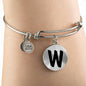 Initial W v1b - Bangle Bracelet