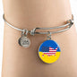 Ukrainian-American - Bangle Bracelet