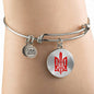 Stylized Tryzub (Red) - Bangle Bracelet