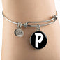 Initial P v3b - Bangle Bracelet