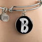 Initial B v2b - Bangle Bracelet