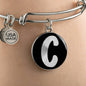 Initial C v2b - Bangle Bracelet